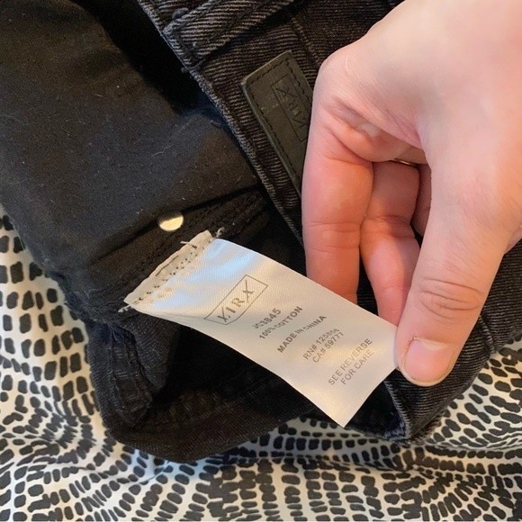 LIRA size 27 High Rise Mom Short Black Denim - Picture 7 of 9